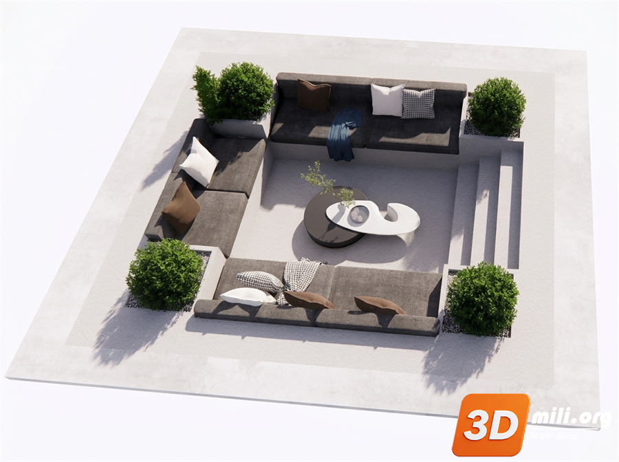 Outdoor Sofa Skp Files